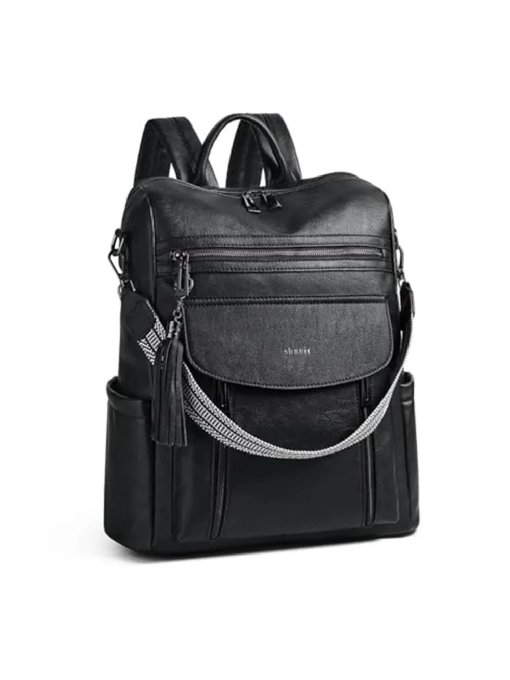 Leather Laptop Backpack Women Work Travel Purse 15.6 Computer Bookbag Tote